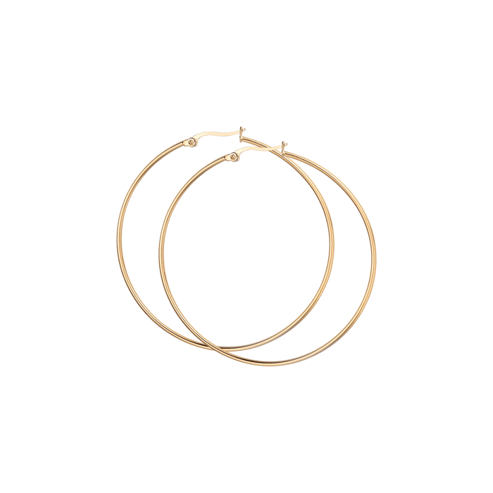 ORECCHINI DONNA CERCHIO IN ACCIAIO DIAMETRO 63 MM