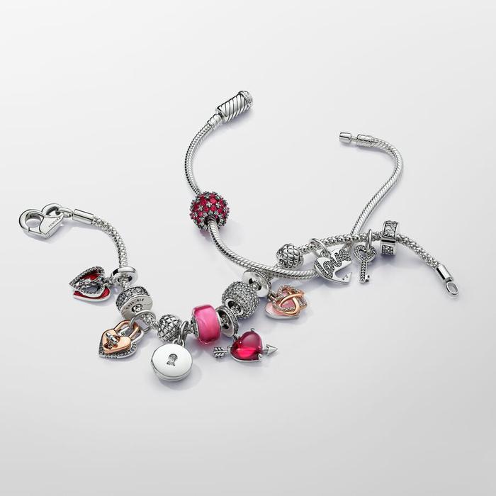 Charm Pendente Divisibile Cuore e Chiave