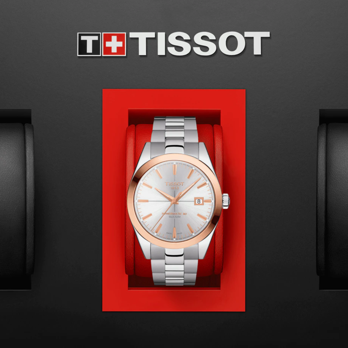 Tissot Gentleman Powermatic 80 Silicium Solid 18K Gold Bezel