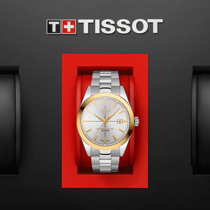 Tissot Gentleman Powermatic 80 Silicium Solid 18K Gold Bezel