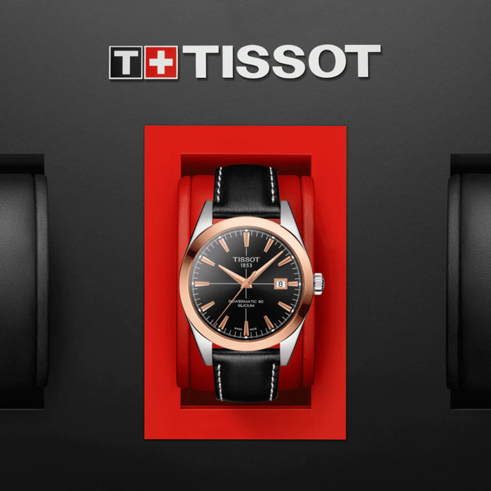Tissot Gentleman Powermatic 80 Silicium Solid 18K Gold Bezel