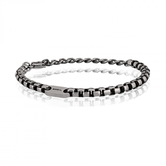 BRACCIALE IN ACCIAIO CON FINITURA ANTICATA
