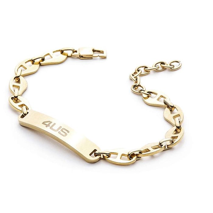 Bracciale laminato catena con piastra
