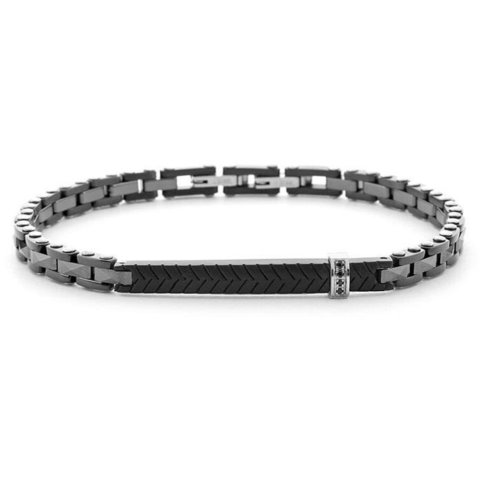 Bracciale ceramica nera pvd nera
