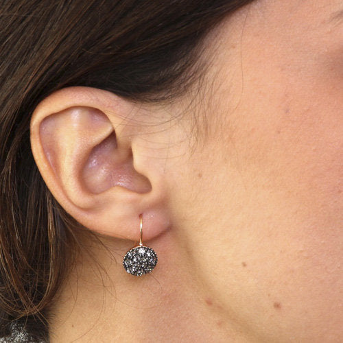 Orecchini in Argento 925 con cristalli fume'