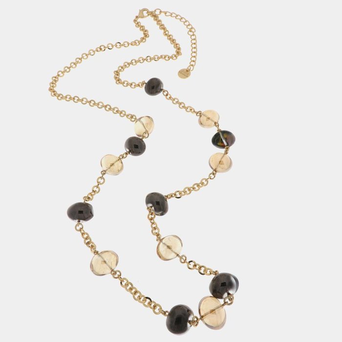 Collana in Metallo con cristalli di Murano