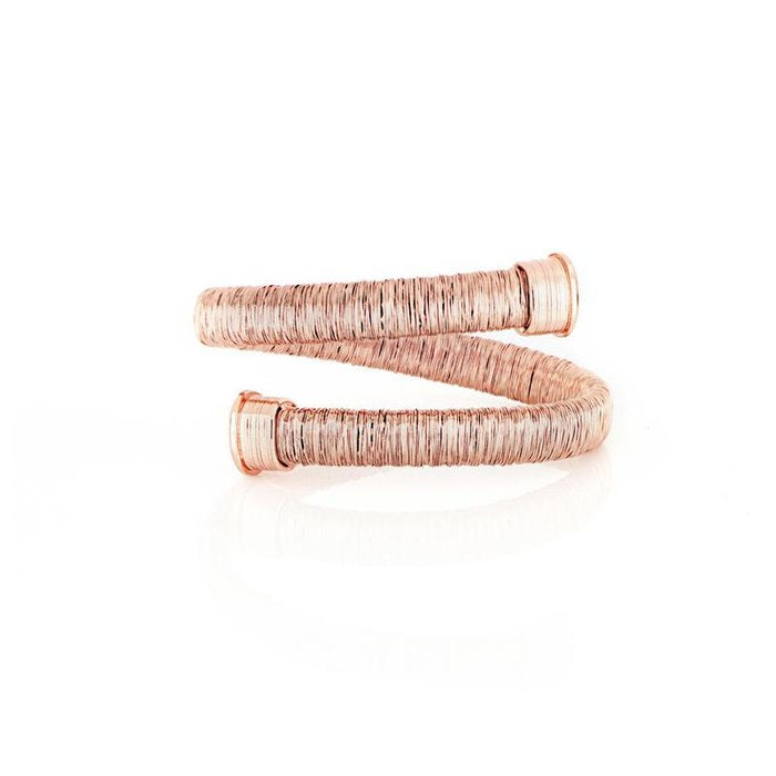 Bracciale in bronzo dorato rosa