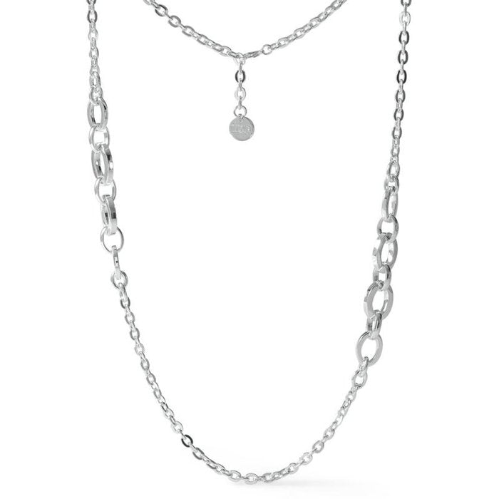 Collana in bronzo argentato