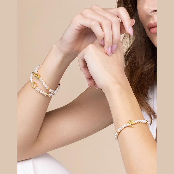 Bracciale Perle Trinacria Lapilli