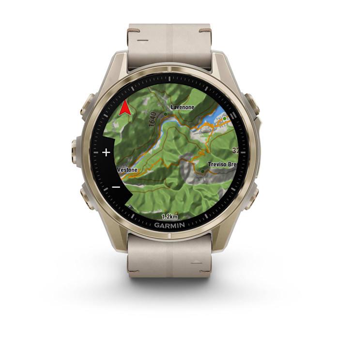 Fēnix® 8 - 43 mm, AMOLED, Sapphire, Oro rosato con cinturino in pelle avorio - 010-02903-40