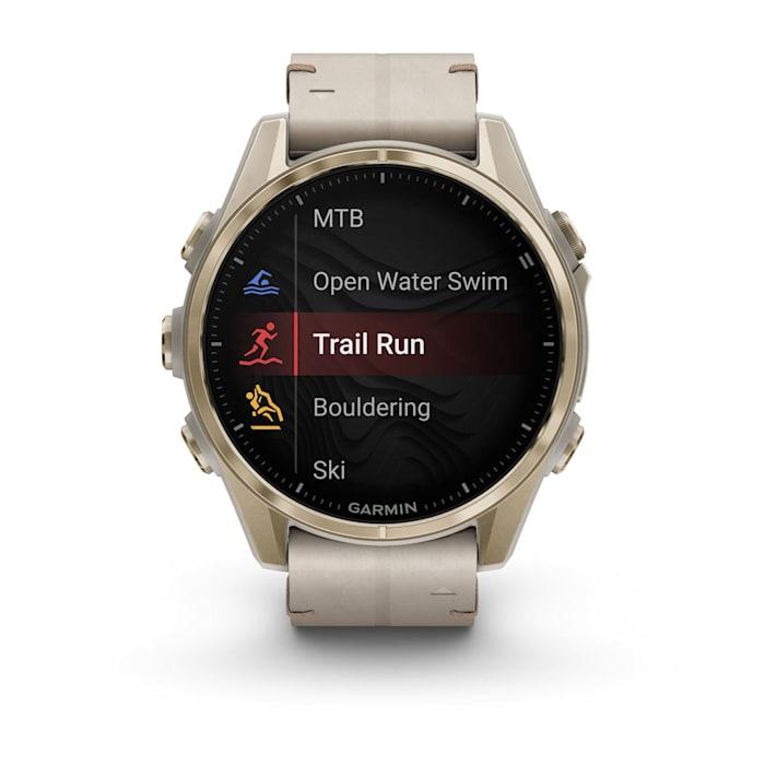 Fēnix® 8 - 43 mm, AMOLED, Sapphire, Oro rosato con cinturino in pelle avorio - 010-02903-40