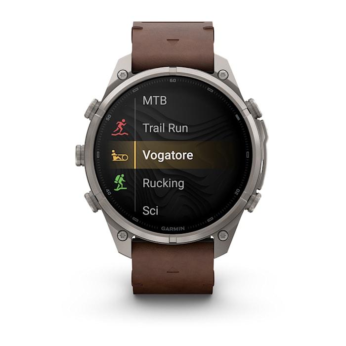 Fenix 9 Pro – inReach, 47mm, Titanio con cinturino in pelle Walnut