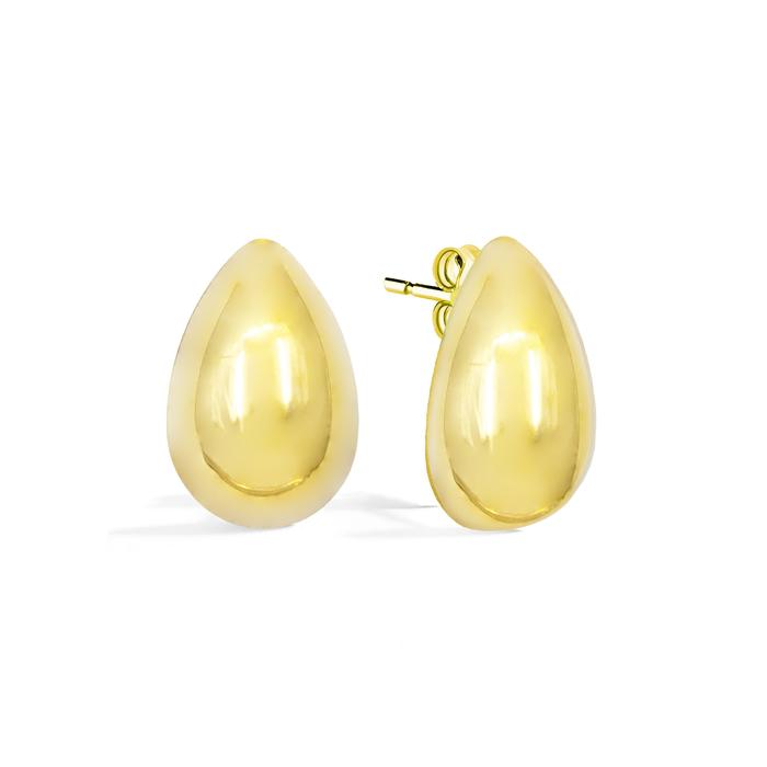 Orecchini Goccia in Oro e Smalto Bianco