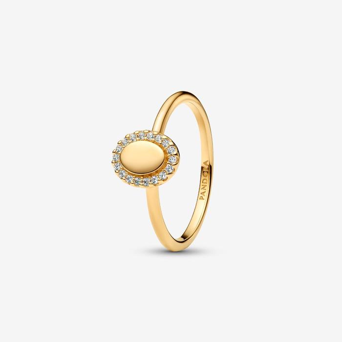 Anello Ovale e Pavè da incidere