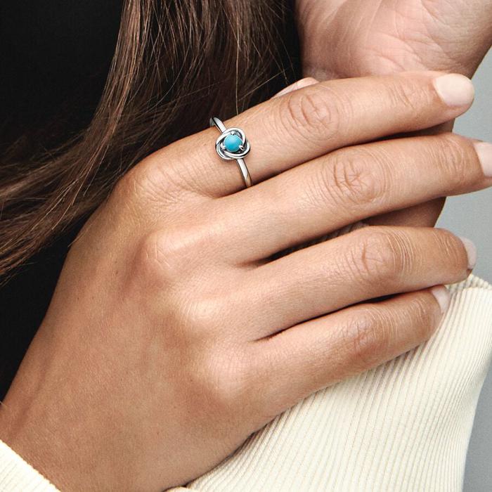 Anello Cerchio Eterno Turchese Dicembre
