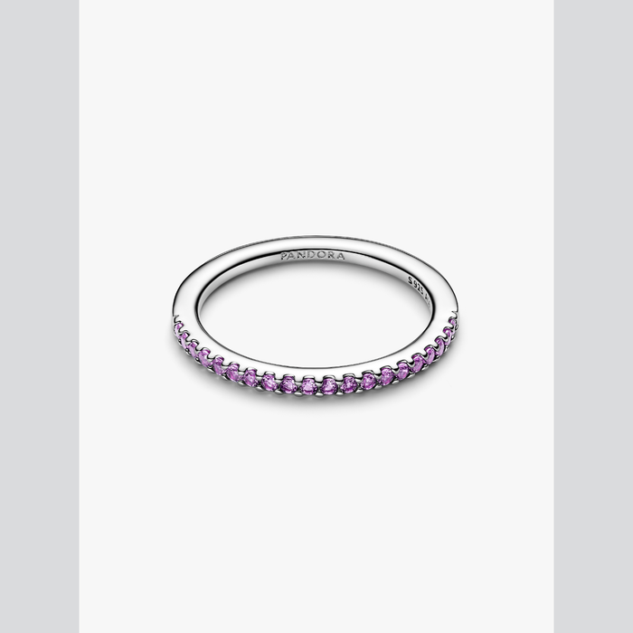 Anello Pavè Fascia Sottile Viola