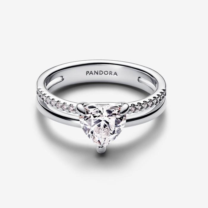 Anello Cuore a doppia fascia