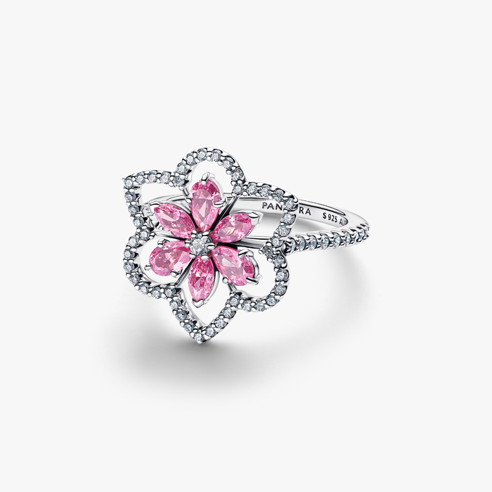 Anello Cocktail Herbarium Fiore Rosa