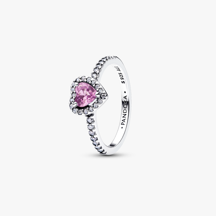 Anello Cuore in Rilievo Viola