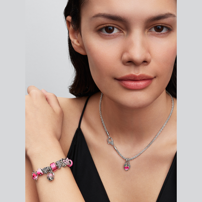 Bracciale Maglia Coda di Volpe con Chiusura Pavè