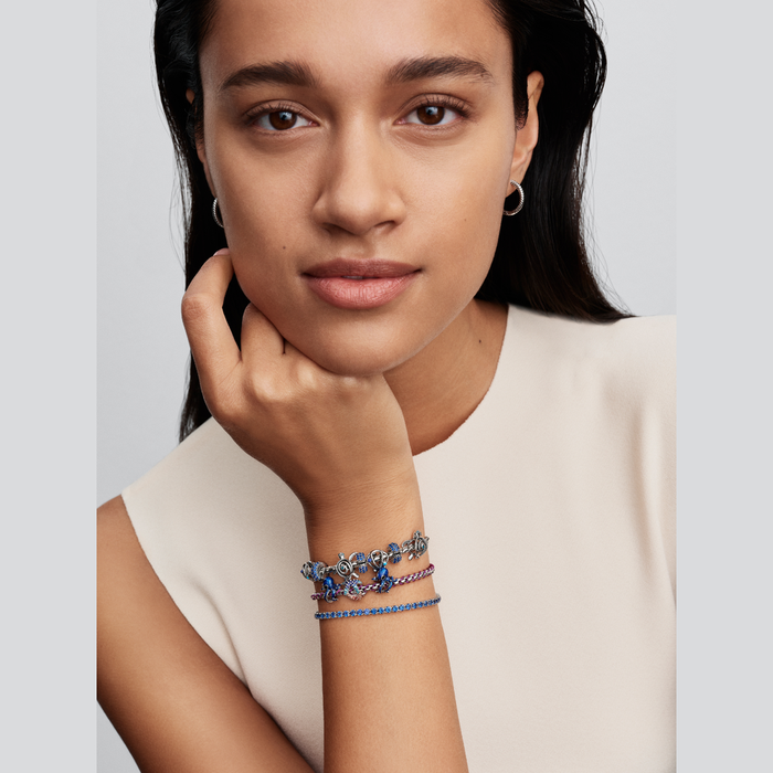 Bracciale Intreccio Tessuto Viola