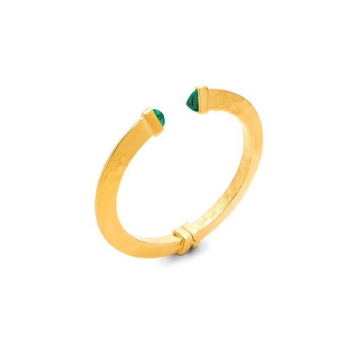 Bangle Green Blade Piccolo Dorato