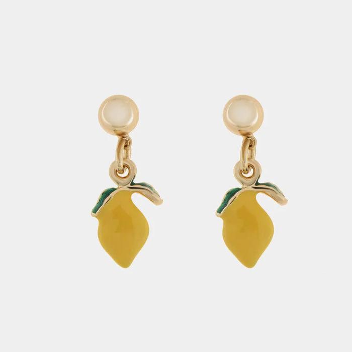 Orecchini in Metallo pendenti con limoni