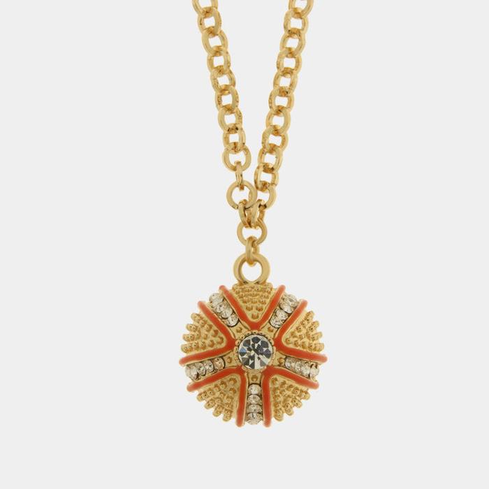 Collana in Metallo con riccio arancio