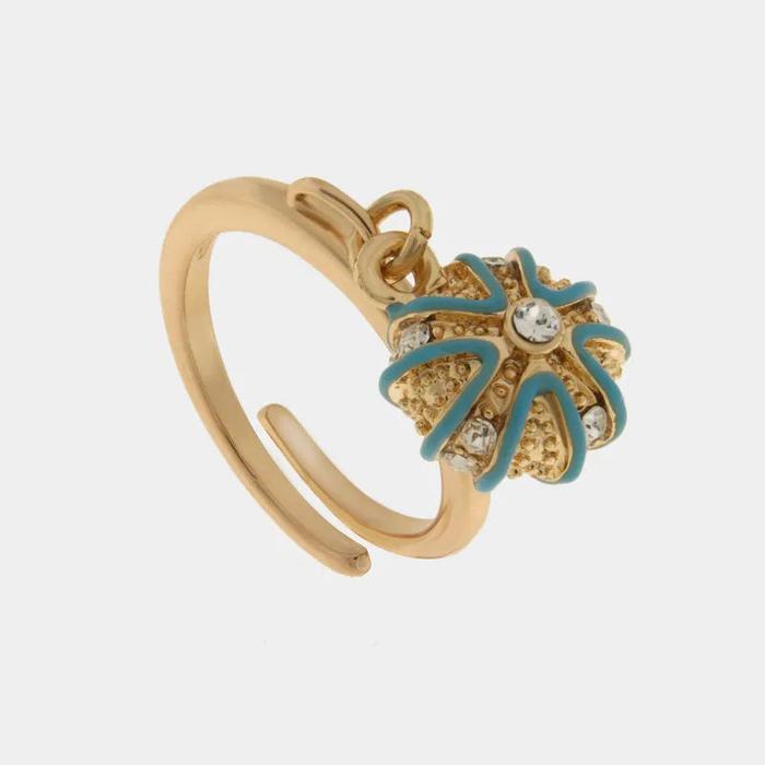Anello in Metallo con ciondolo a forma di riccio