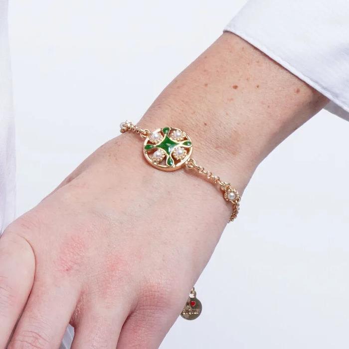 Bracciale in Metallo maiolica verde
