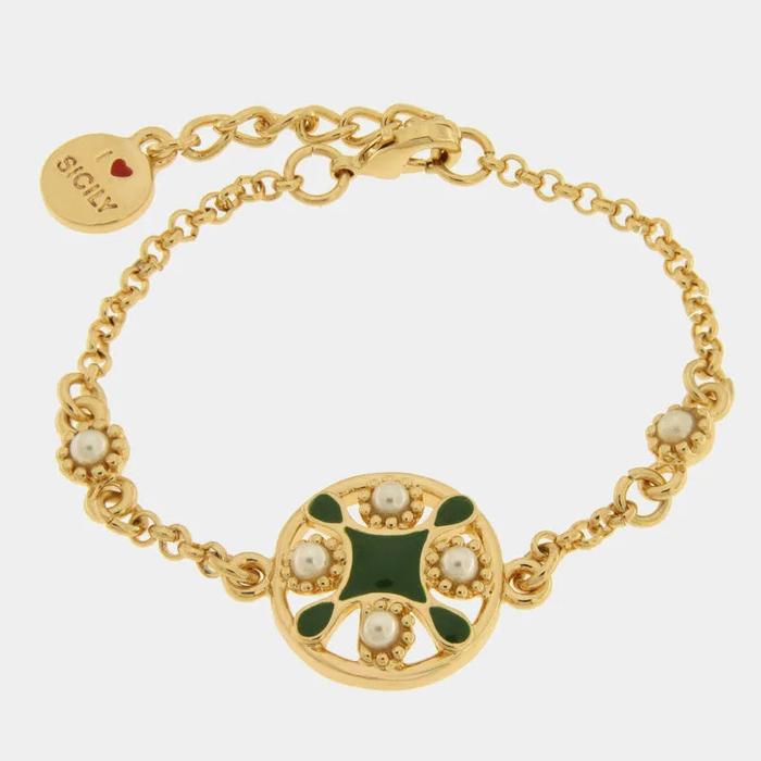 Bracciale in Metallo maiolica verde