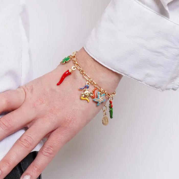 Bracciale in Metallo con ciondoli fico d'india