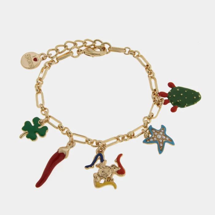 Bracciale in Metallo con ciondoli fico d'india