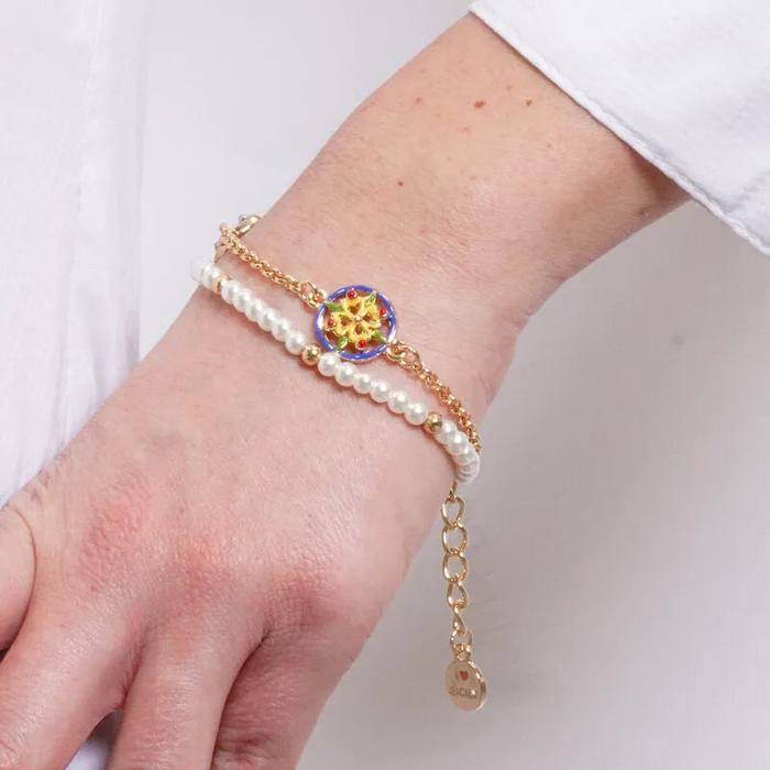 Bracciale in Metallo multifilo con ciondoli