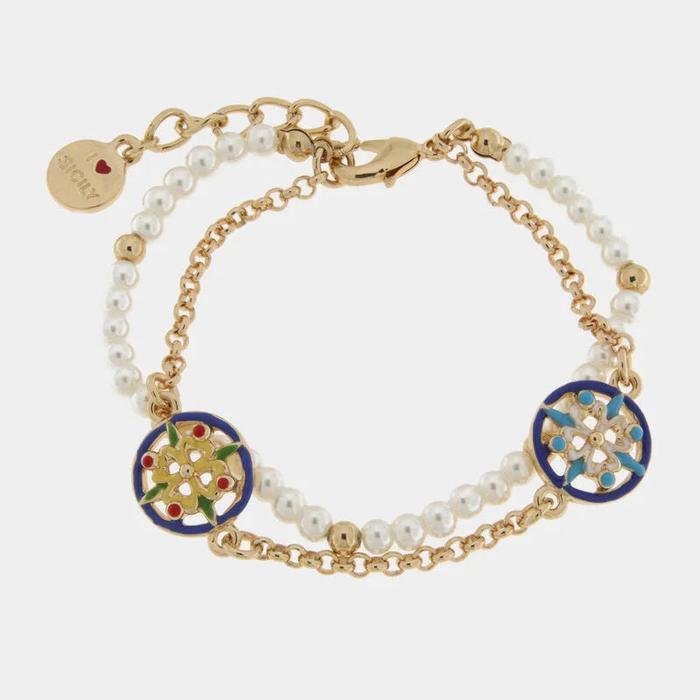 Bracciale in Metallo multifilo con ciondoli