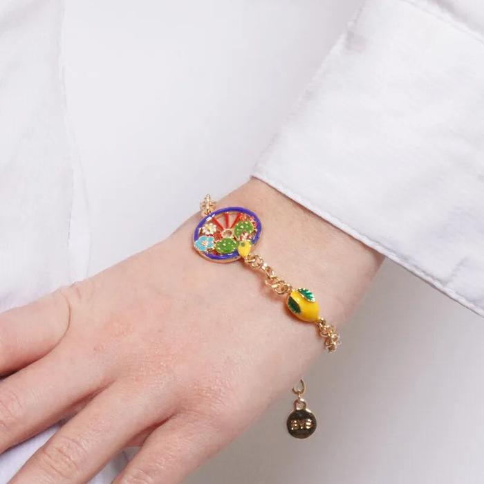 Bracciale in Metallo con ciondoli siciliani
