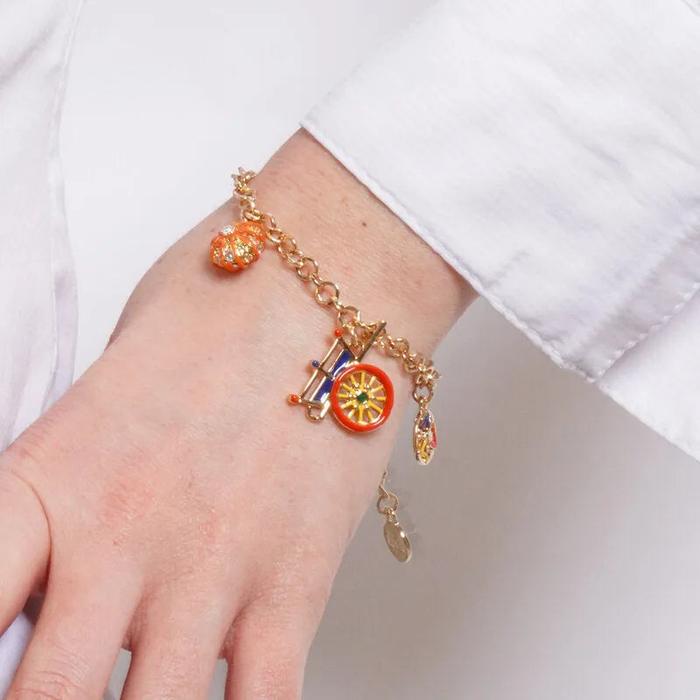 Bracciale in Metallo con ciondoli carretto siciliano