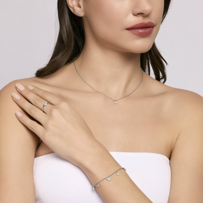 Bracciale con charm bianchi SECRET GARDEN