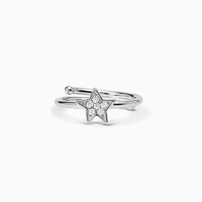Anello in argento con stella pavè STELLA STELLINA