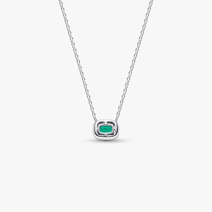 Collane e Pendenti Collana Punto Luce Rettangolo Verde