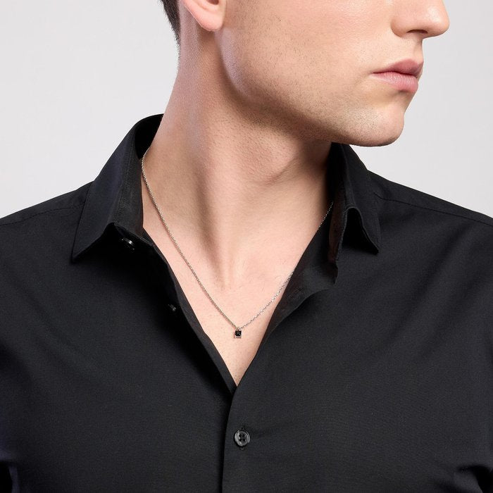Collana uomo in argento con pendente PUNTO DI VISTA