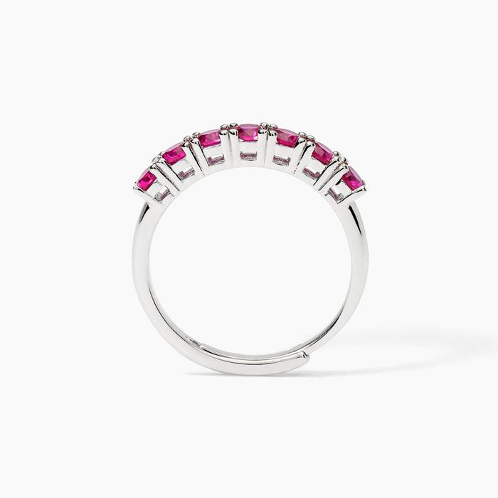 Anello in argento con rubini sintetici SOIRÉE