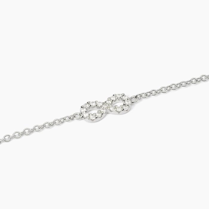Bracciale in argento con catena forzatina e infinito ENDLESS