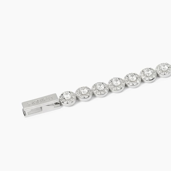 Bracciale tennis in argento con zirconi bianchi MILANESIENNE