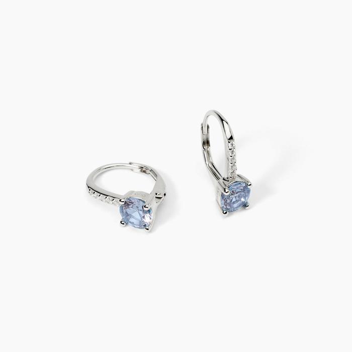 Orecchini in argento con acquamarina sintetica ISABEL