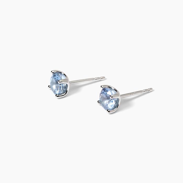 Orecchini in argento con acquamarina sintetica SHINY