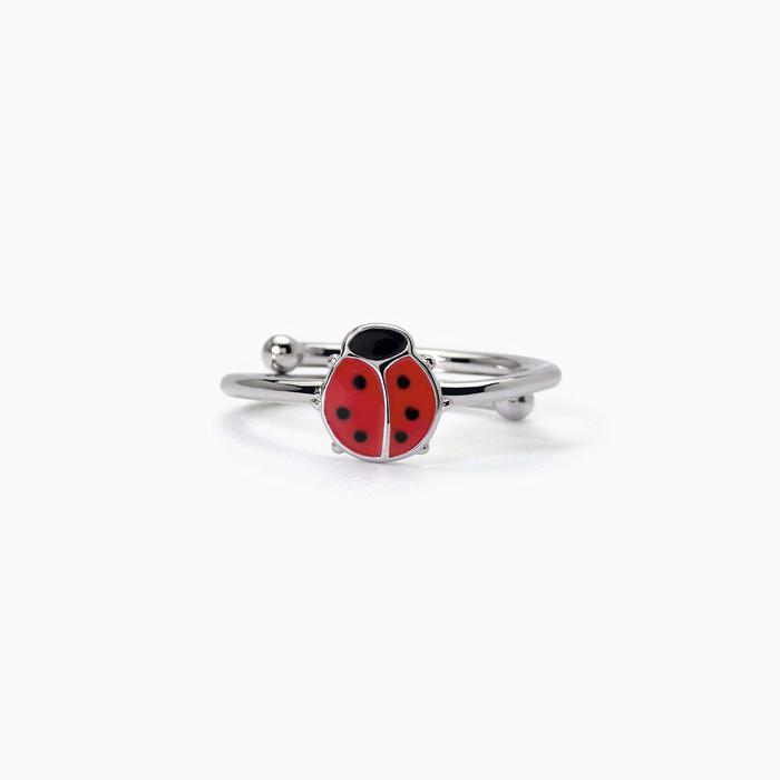 Anello in argento con coccinella FORTUNELLA