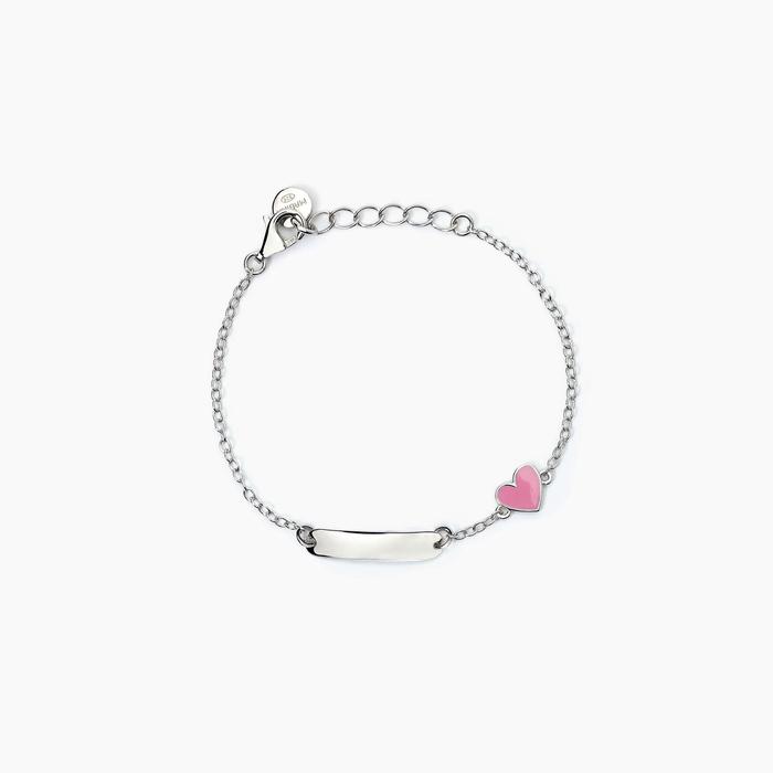 Bracciale personalizzabile in argento con cuoricino HEART