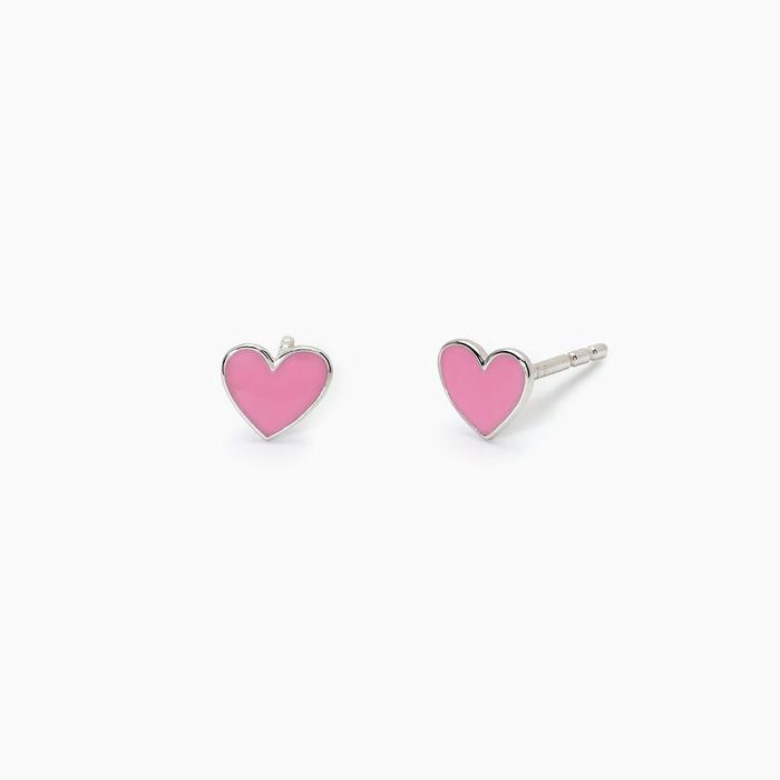 Orecchini in argento con cuoricino MON AMOUR