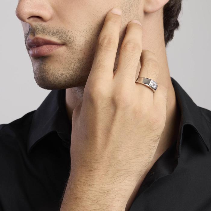 Anello in argento con zircone bianco NEW RETRÒ